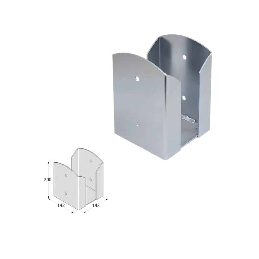 DOMAX PSPW zašroubovací patka sloupku se čtvercovou základnou (ZNG) 140