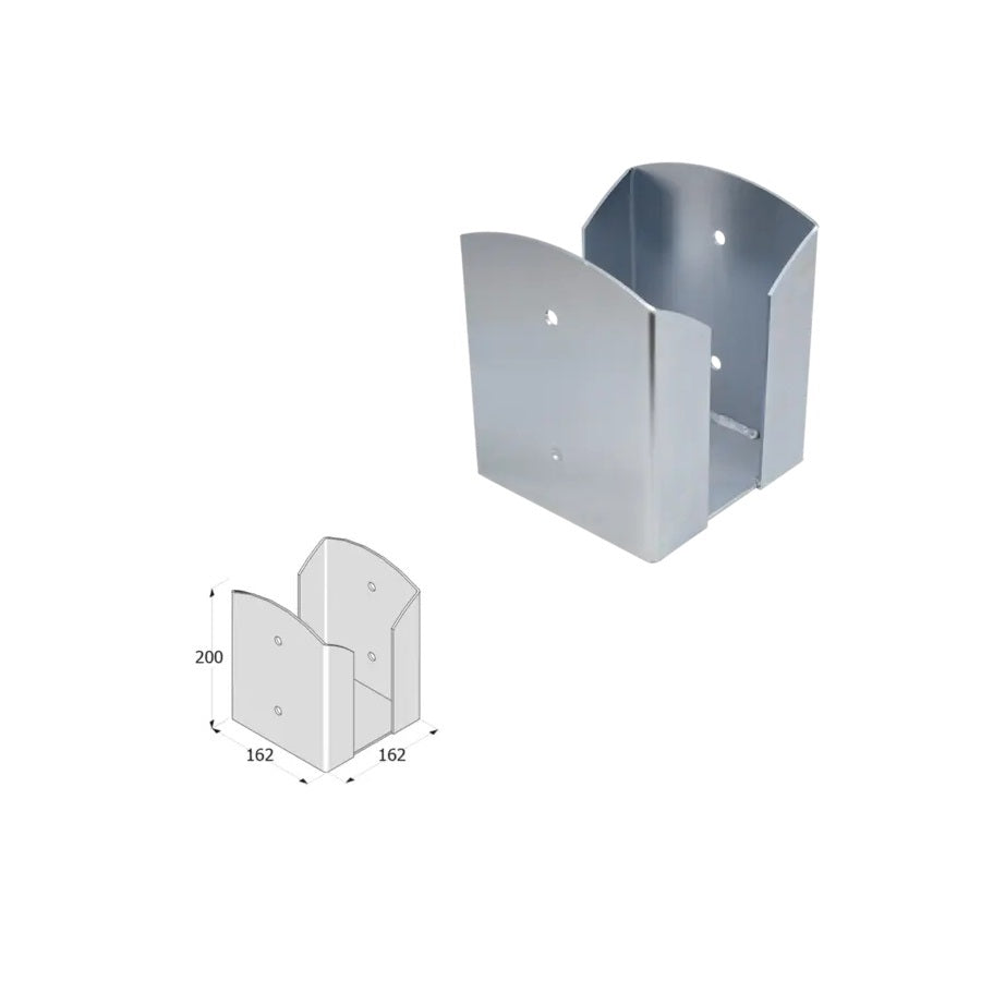 DOMAX PSPW zašroubovací patka sloupku se čtvercovou základnou (ZNG) 160