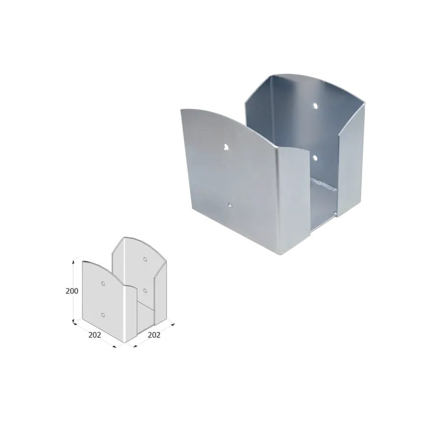 DOMAX PSPW zašroubovací patka sloupku se čtvercovou základnou (ZNG) 200
