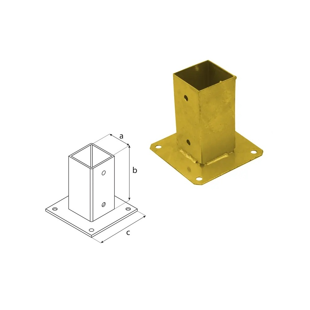 DOMAX PSP 70 šroubovací patka sloupku se čtvercovou základnou ZNZ