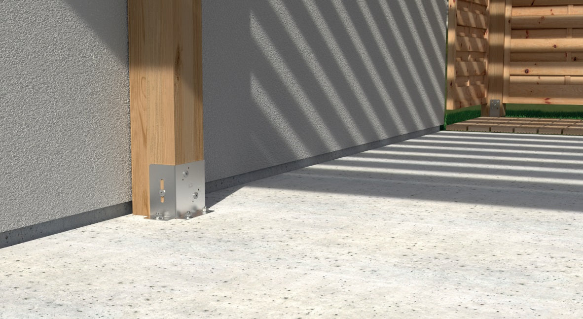 DOMAX PSP DX šroubovací patka sloupku se čtvercovou základnou otevřená