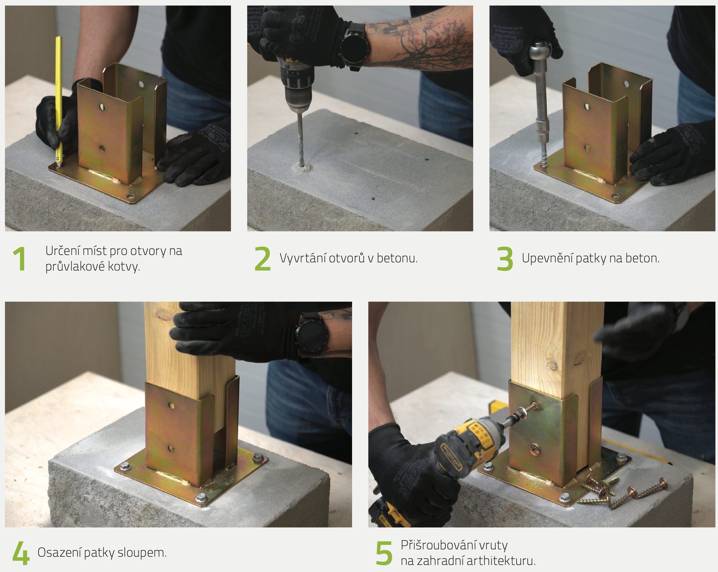 DOMAX PSP šroubovací patka sloupku se čtvercovou základnou