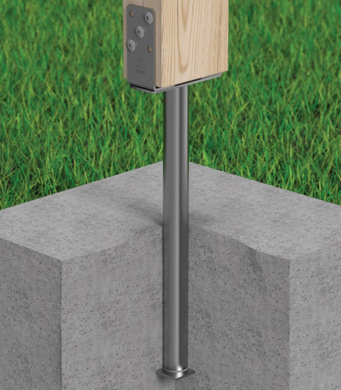 DOMAX PSRU 60-200 R500 zapuštěná patka sloupku typu U, nastavitelná (ZNO)