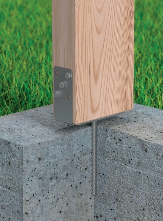 DOMAX PSRU 60-200 zapuštěná patka sloupku typu U, nastavitelná