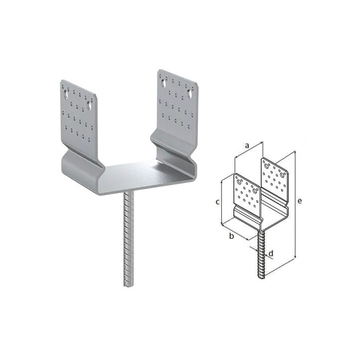 DOMAX PSSZ zapuštěná patka sloupku typu U (ZNO) 160