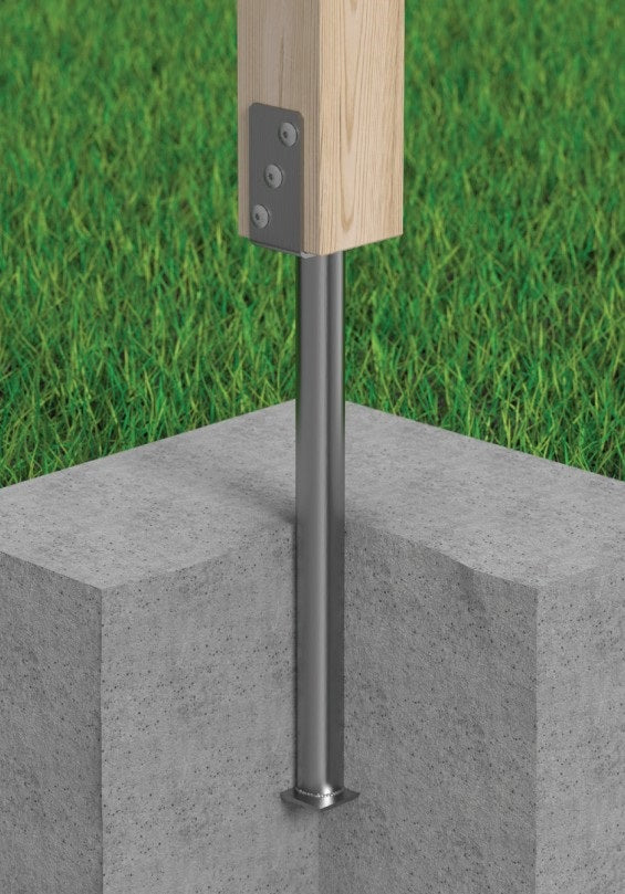 DOMAX PS R500 zapuštěná patka sloupku typu U s dlouhou trubkou (ZNO)