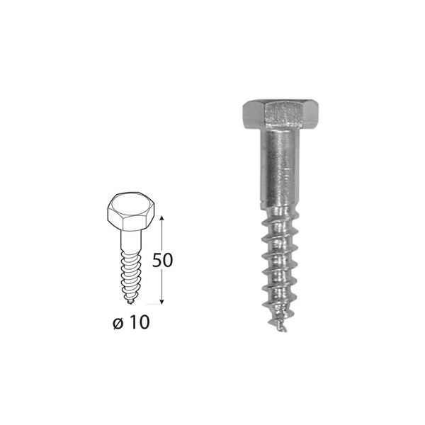 DOMAX PWD Ø10 mm vrut do dřeva - 50 mm