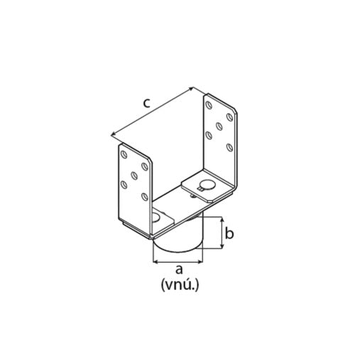 DOMAX PWOM adaptér pro základnu sloupu rozměr