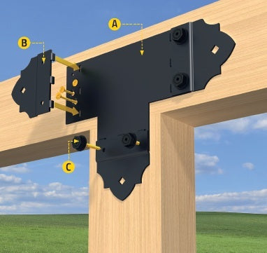 DOMAX SD spojka pro stavbu pergol a houpaček montáž