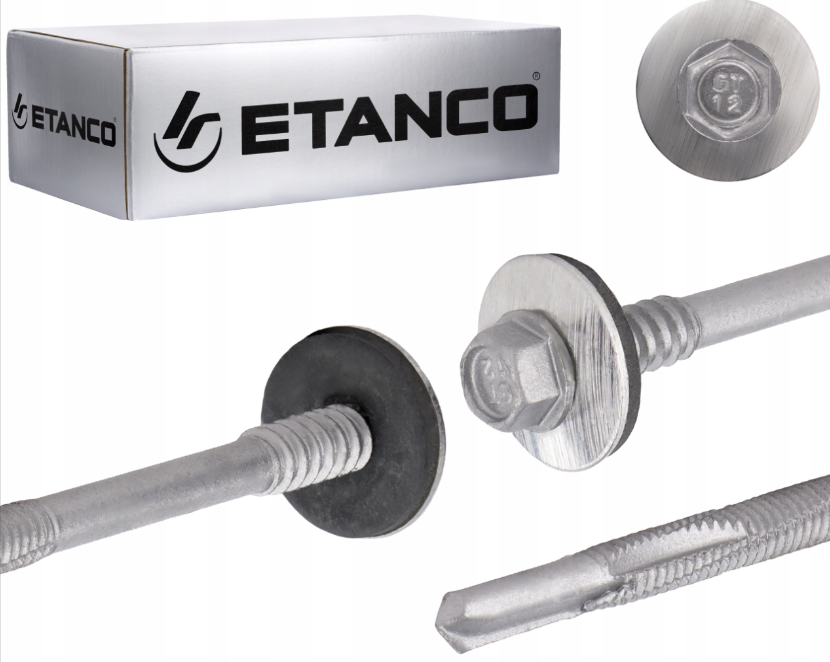ETANCO GTR 12 SP Ø5,5 / 6,3 mm šroub pro upevnění sendvičových panelů s podložkou A19