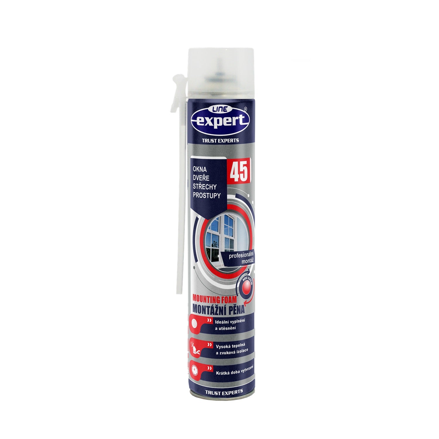EXPERT LINE MOUNTING FOAM 45 letní montážní PUR pěna trubičková 750 ml