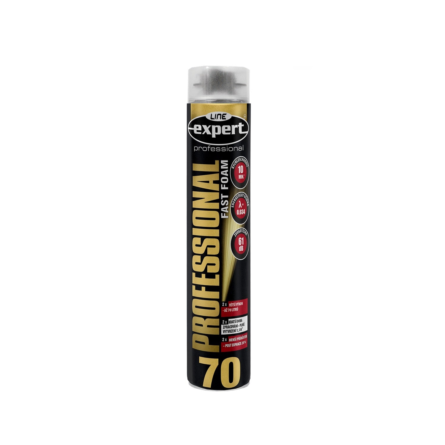 EXPERT LINE PROFESSIONAL FAST FOAM 70 letní montážní PUR pěna pistolová 830 ml