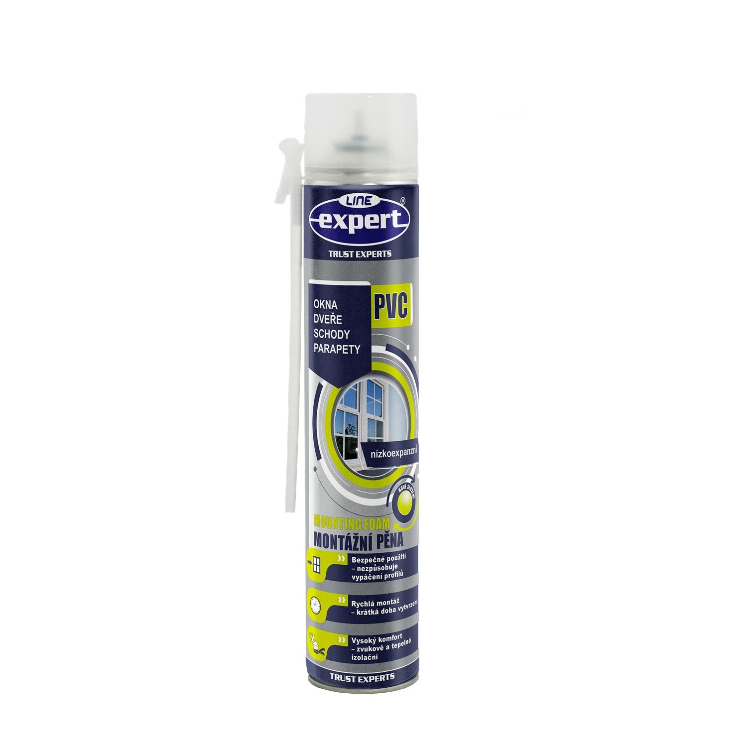 EXPERT LINE letní NÍZKOEXPANZNÍ montážní PUR pěna trubičková 750 ml