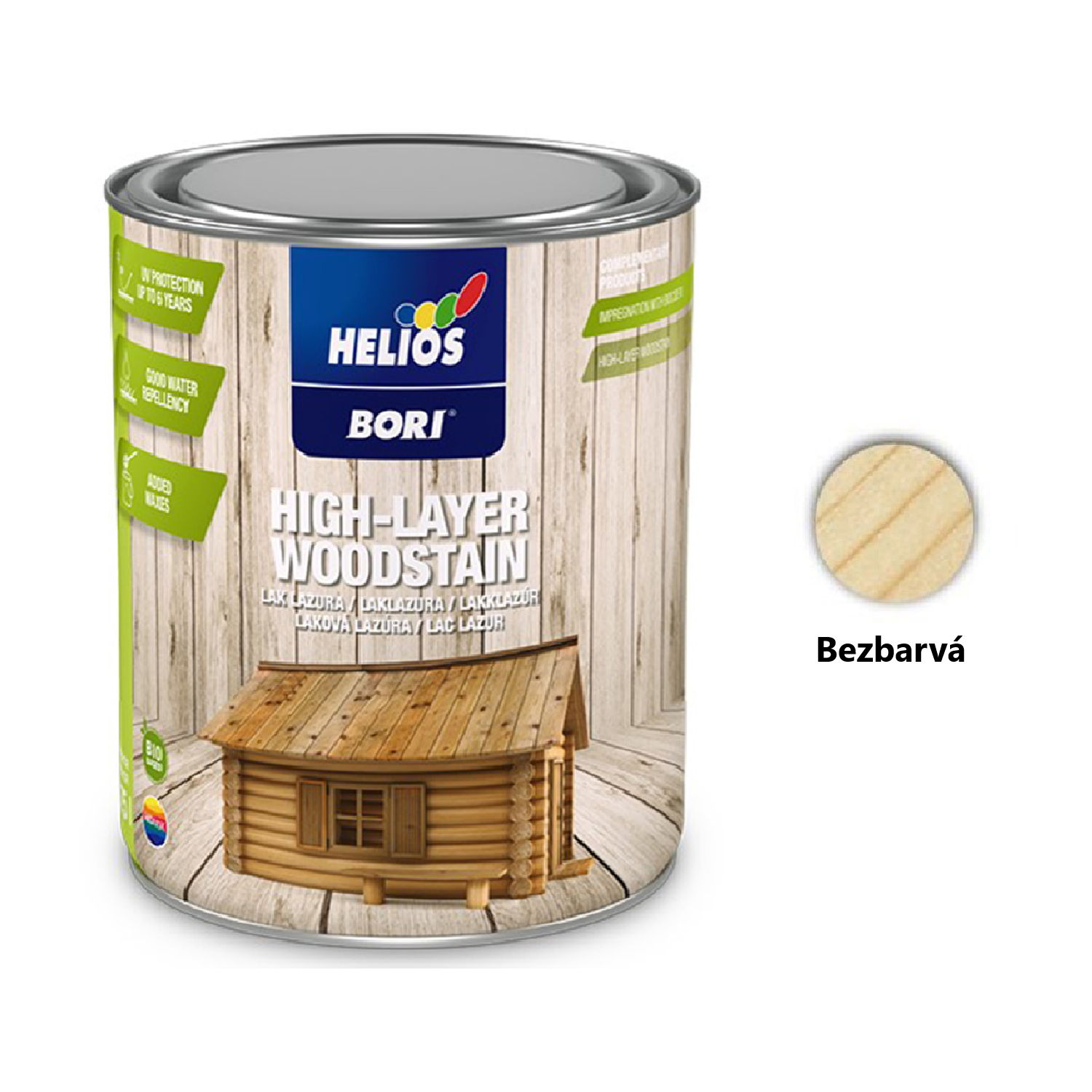 HELIOS BORI Laková lazura na dřevo - bezbarvá