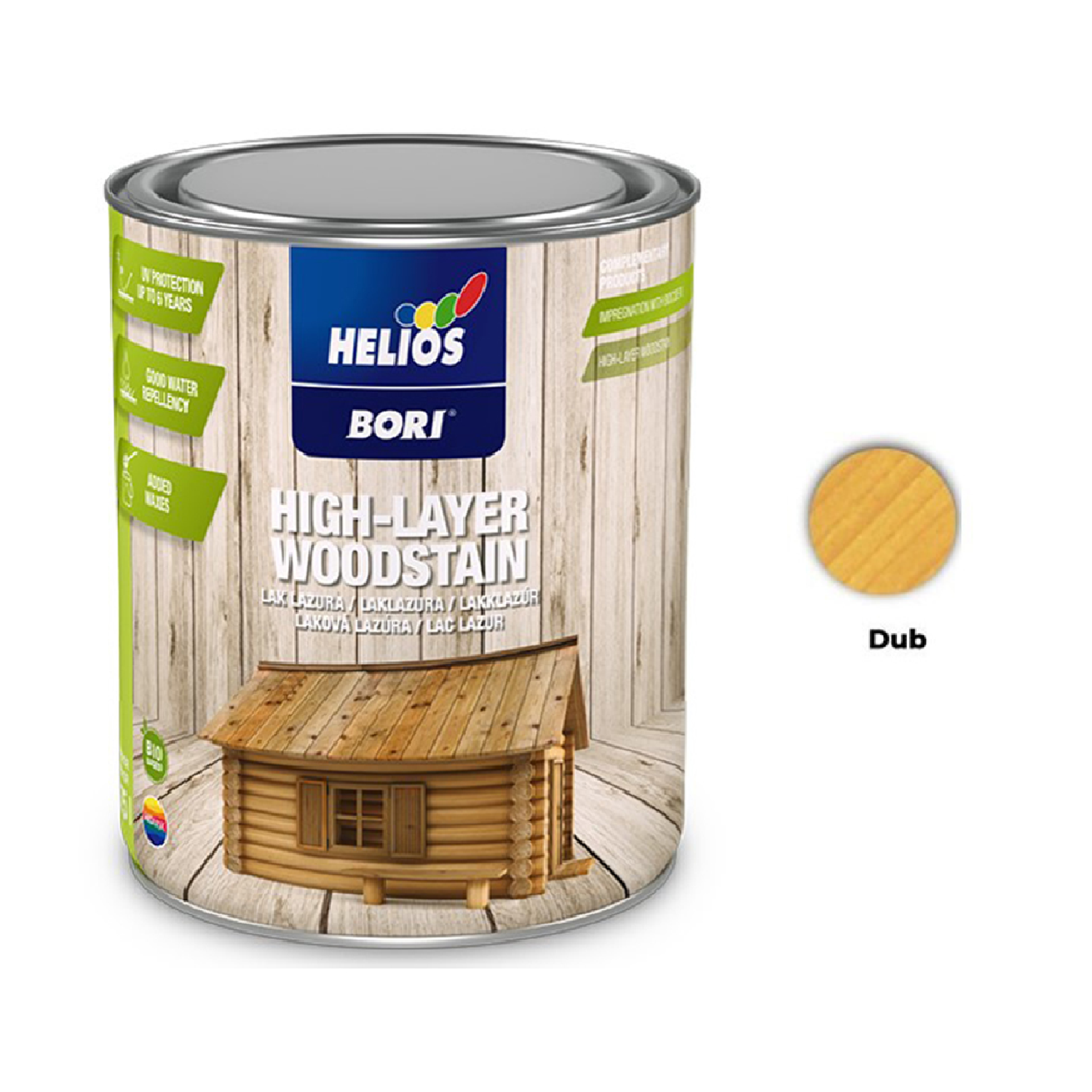 HELIOS BORI Laková lazura na dřevo - dub