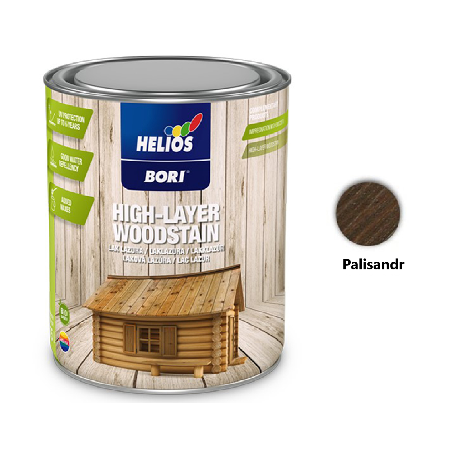 HELIOS BORI Laková lazura na dřevo - palisandr