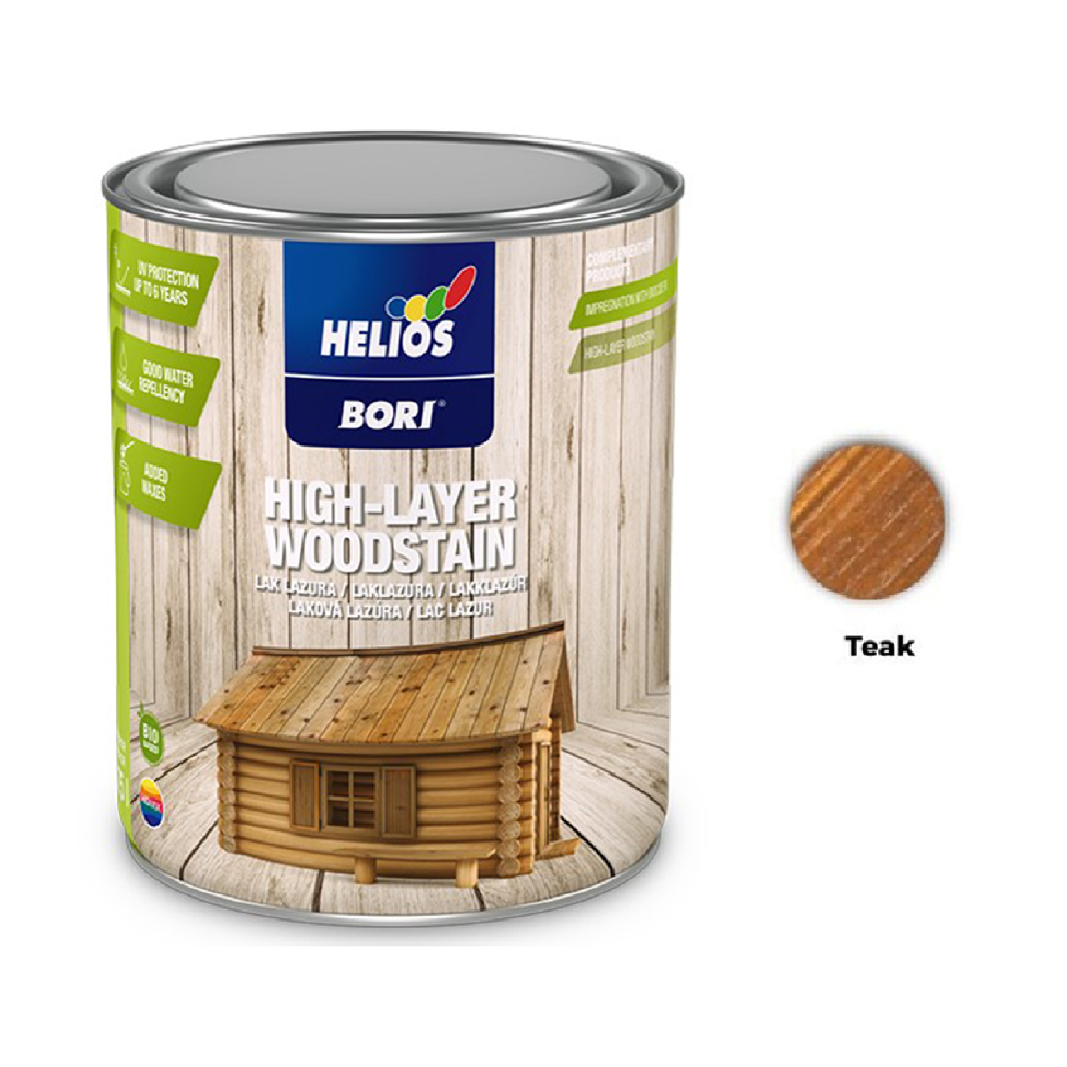 HELIOS BORI Laková lazura na dřevo - teak