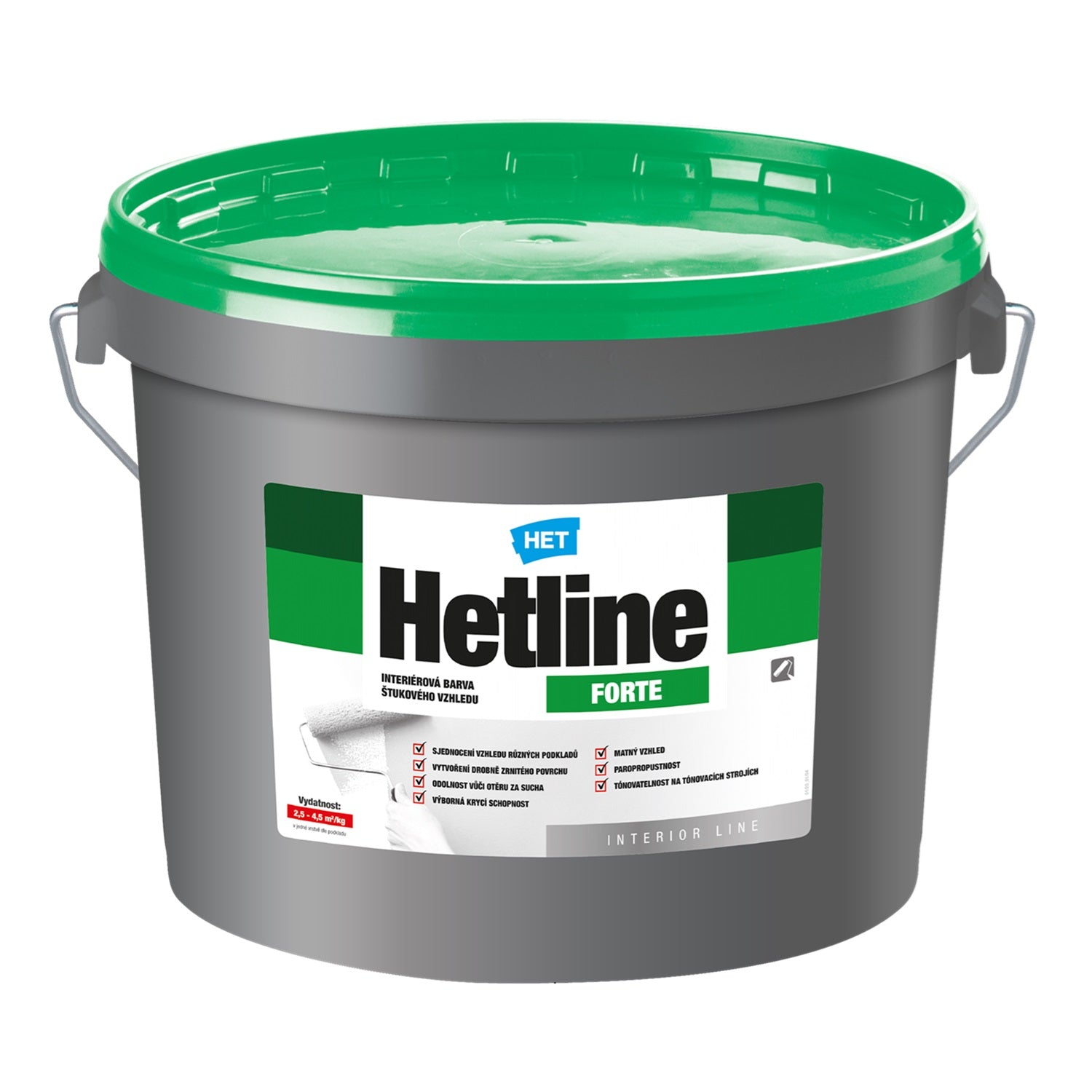 HET Hetline FORTE bílá malířská interiérová hrubozrnná barva 12 kg