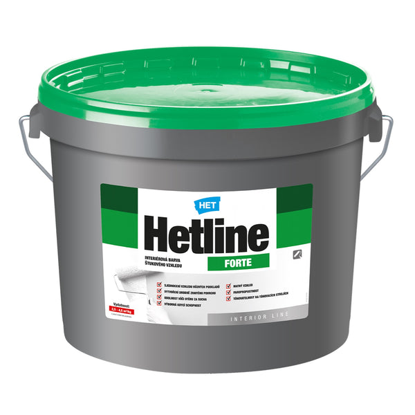 HET Hetline FORTE bílá malířská interiérová hrubozrnná barva 12 kg
