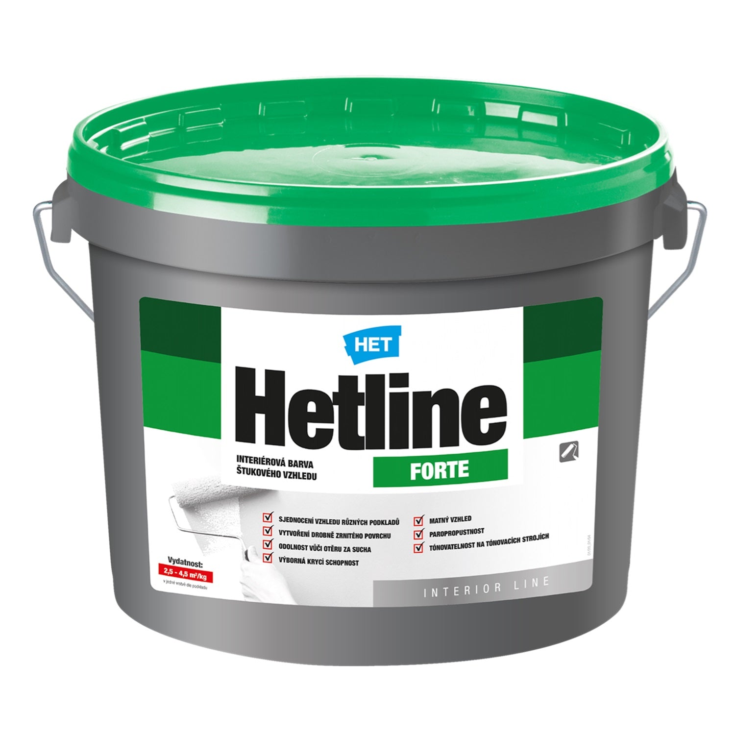 HET Hetline FORTE bílá malířská interiérová hrubozrnná barva 5 kg