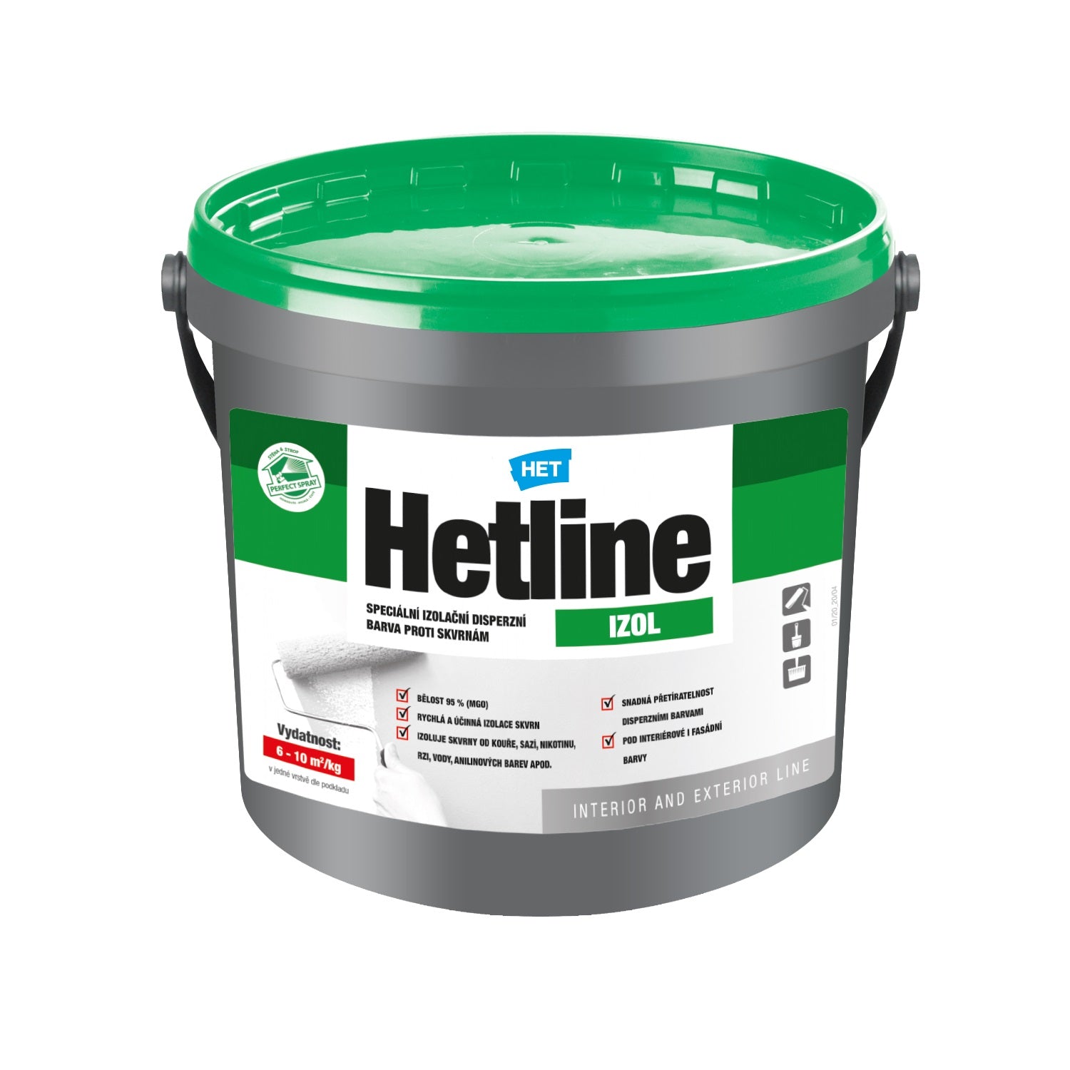 HET Hetline IZOL bílá disperzní základní barva proti skvrnám 1kg