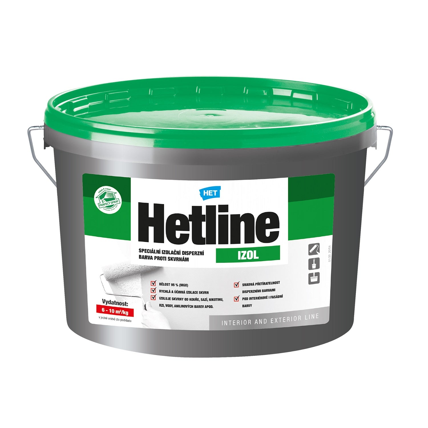 HET Hetline IZOL bílá disperzní základní barva proti skvrnám 7kg