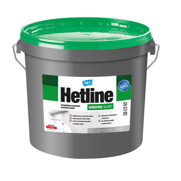 HET Hetline SENSITIVE SILIKÁT bílá interiérová malířská barva na zeď 20 kg