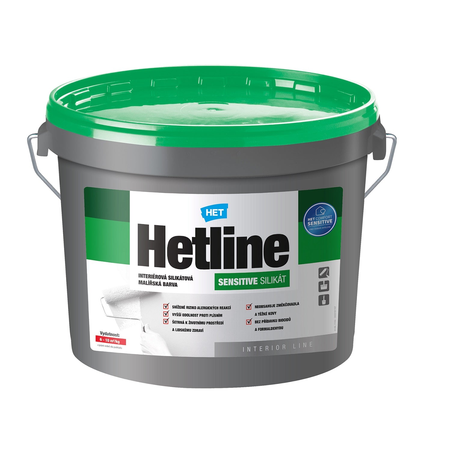 HET Hetline SENSITIVE SILIKÁT bílá interiérová malířská barva na zeď 5kg