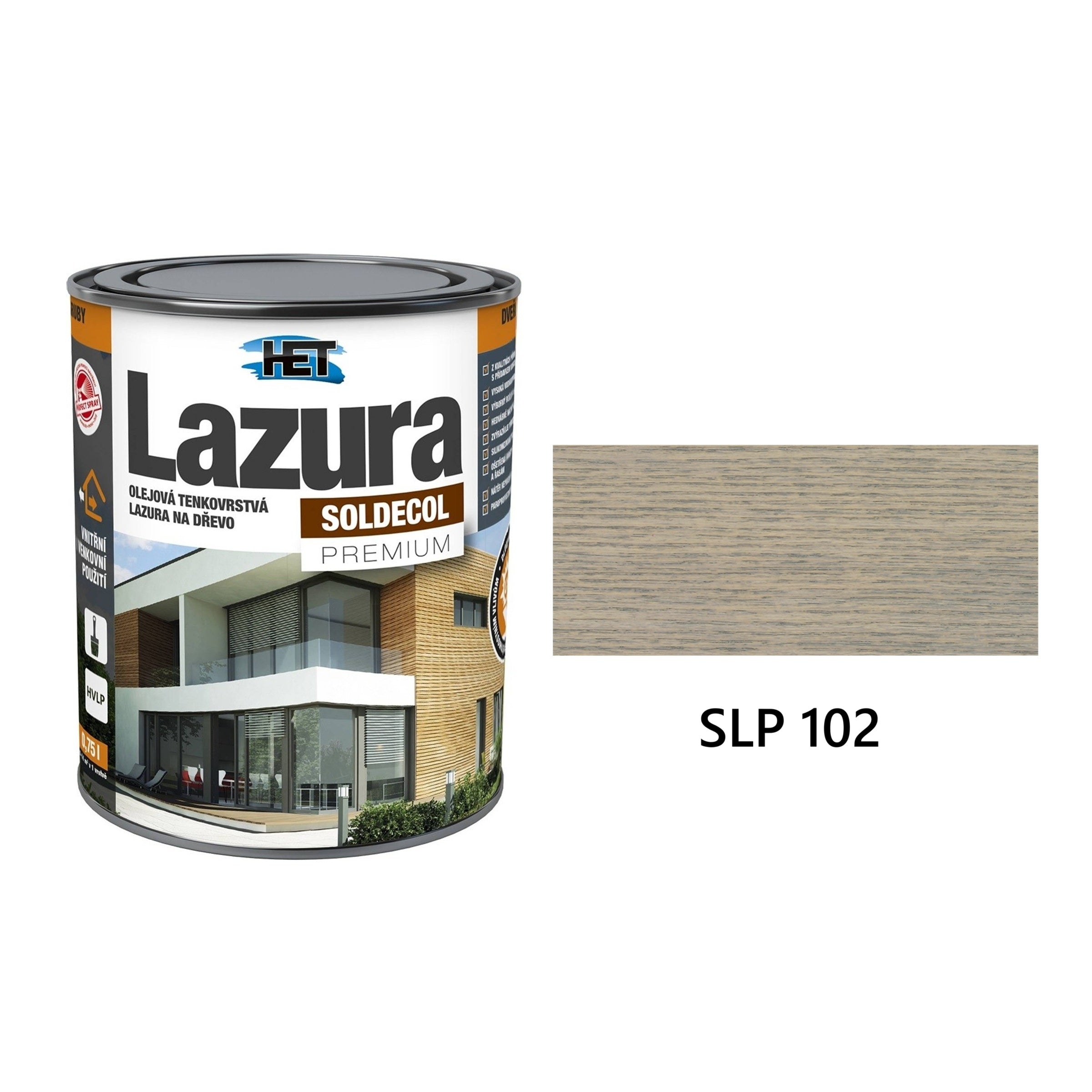 HET SOLDECOL Lazura PREMIUM tenkovrstvá olejová lazura na dřevo SLP 102