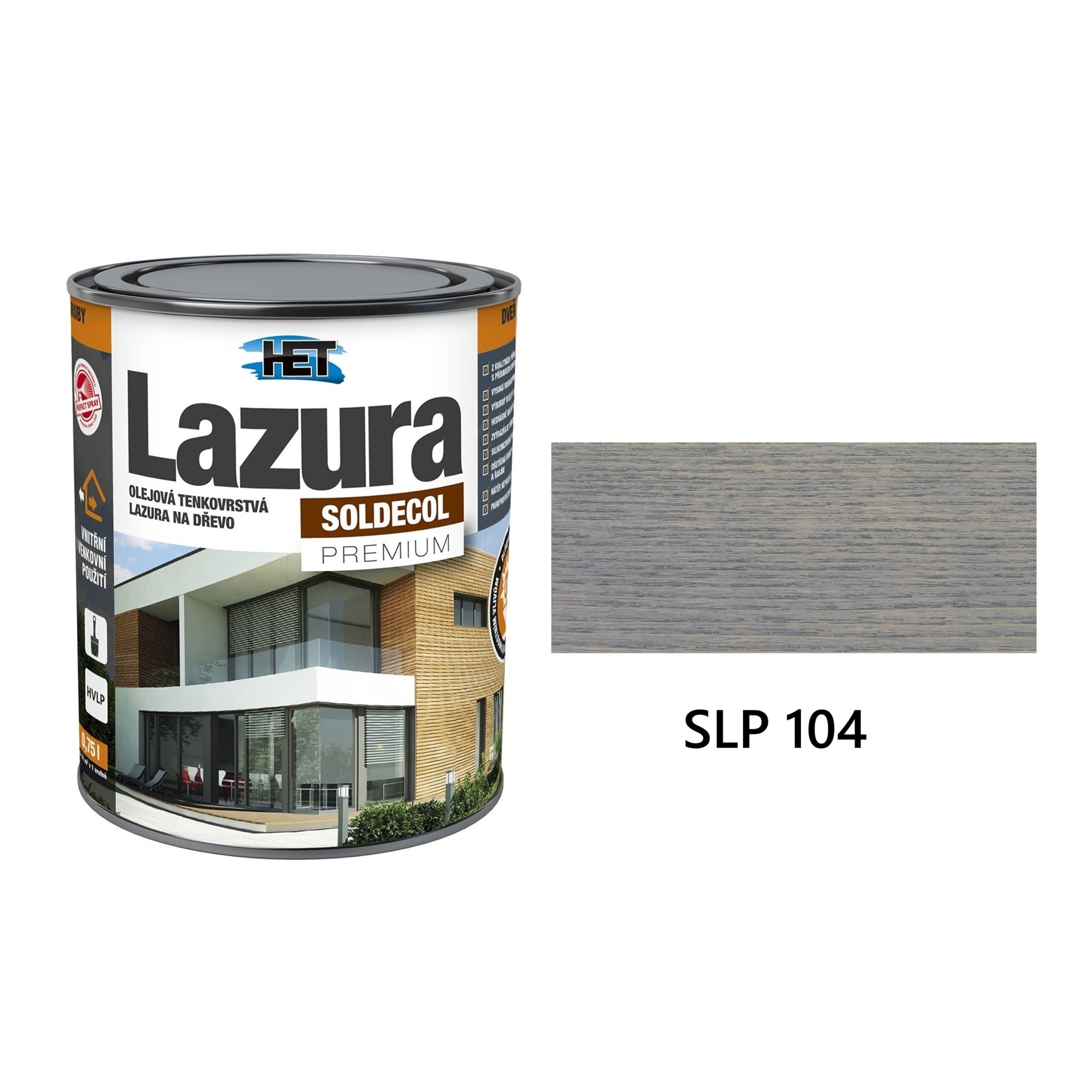 HET SOLDECOL Lazura PREMIUM tenkovrstvá olejová lazura na dřevo SLP 104