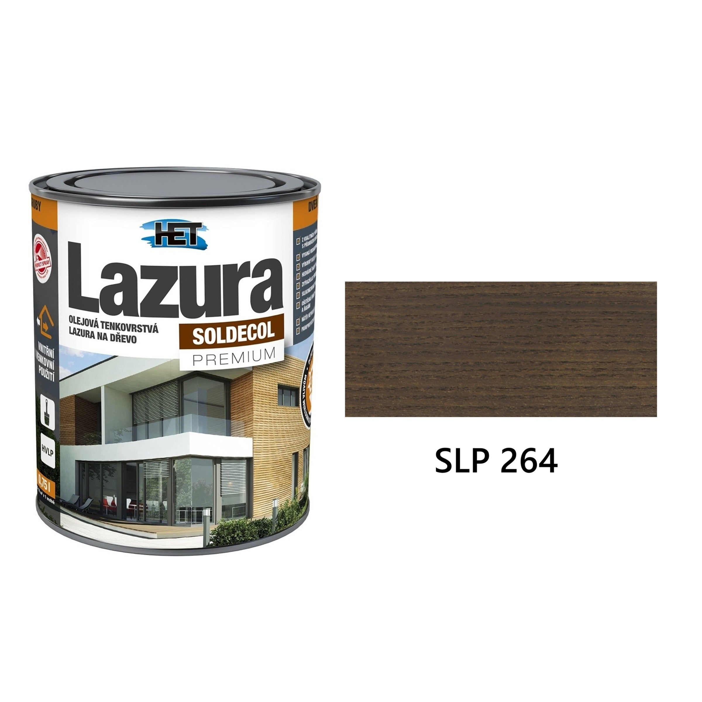 HET SOLDECOL Lazura PREMIUM tenkovrstvá olejová lazura na dřevo SLP 264