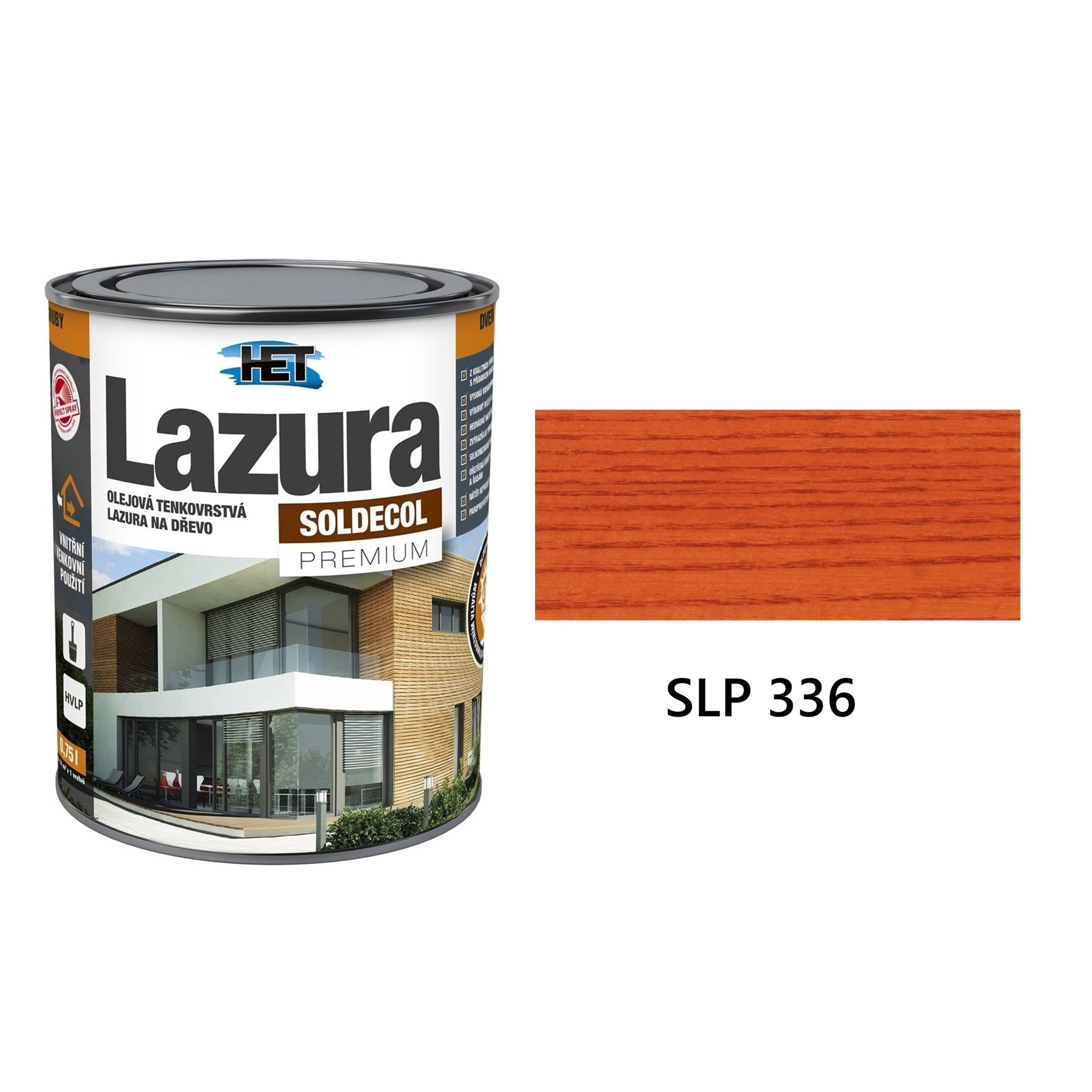 HET SOLDECOL Lazura PREMIUM tenkovrstvá olejová lazura na dřevo SLP 336