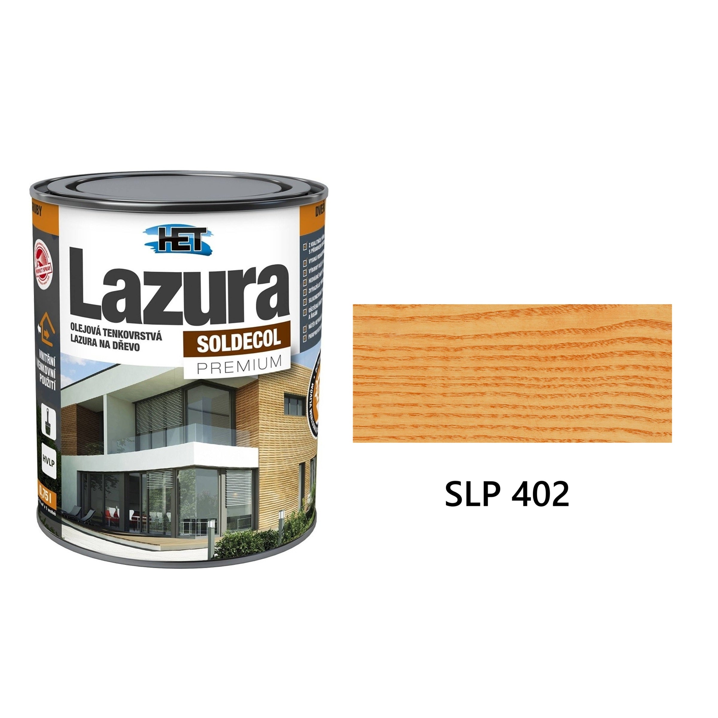 HET SOLDECOL Lazura PREMIUM tenkovrstvá olejová lazura na dřevo SLP 402
