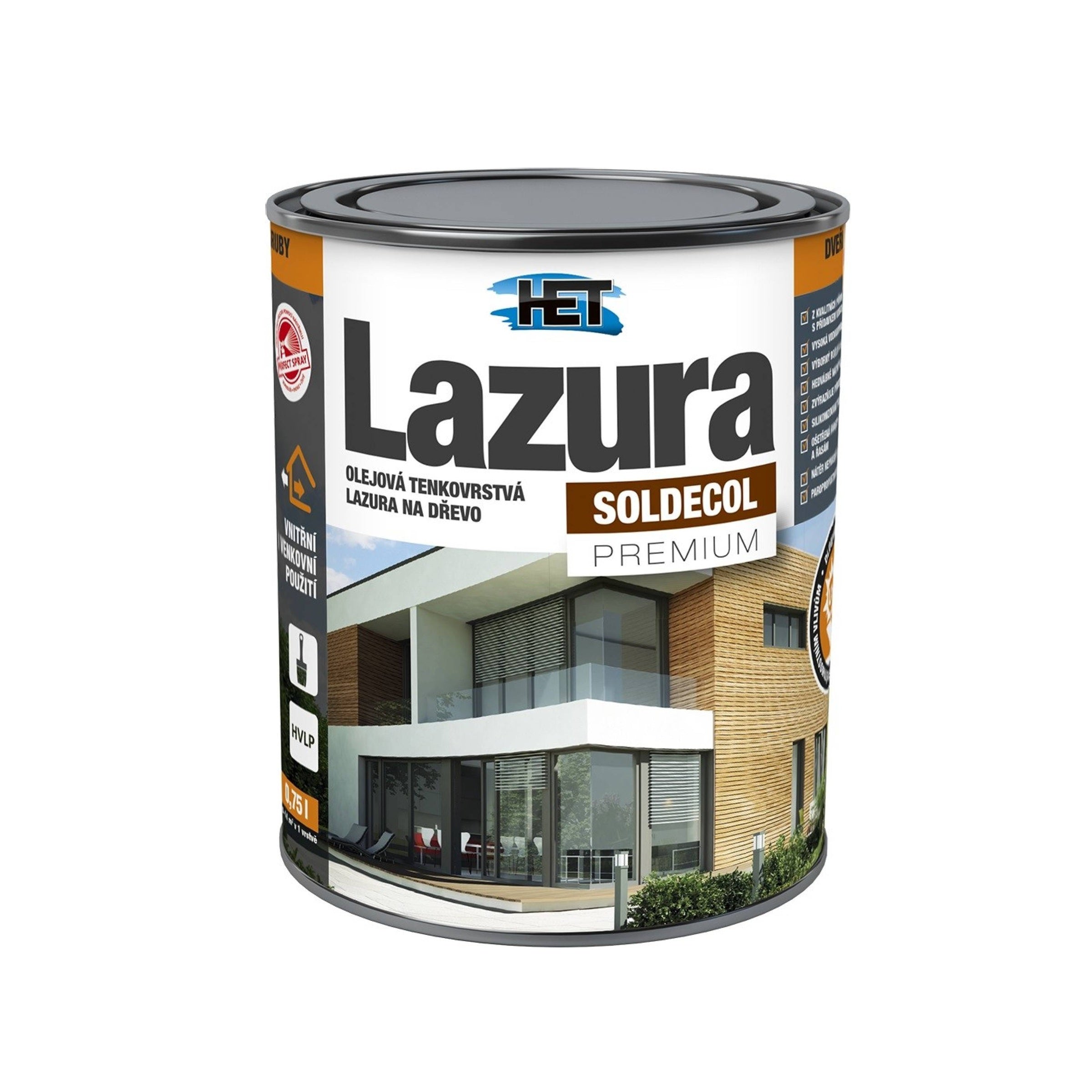 HET SOLDECOL Lazura PREMIUM tenkovrstvá lazura na dřevo