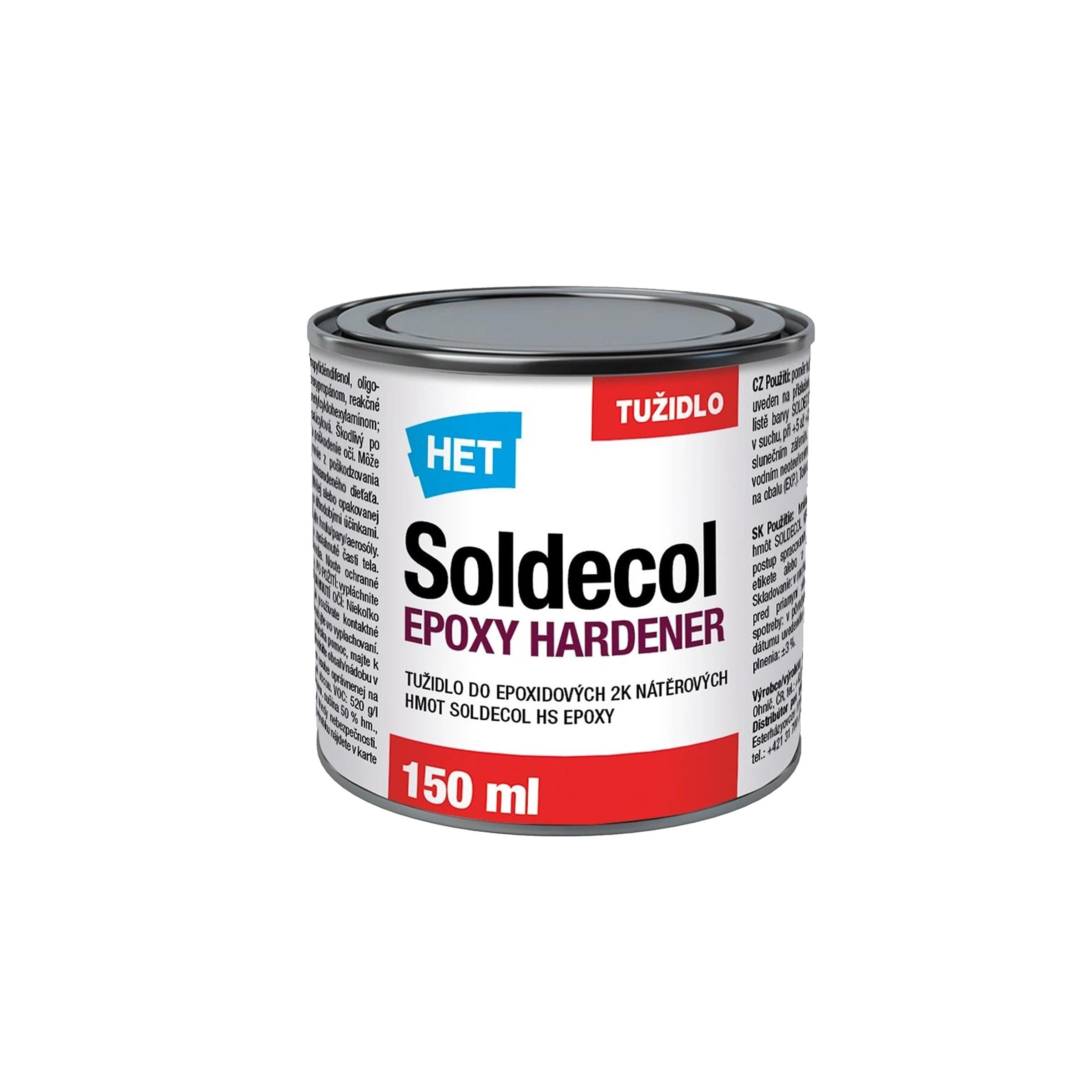 HET Soldecol EPOXY HARDENER tužidlo do epoxidových nátěrových hmot 150 ml