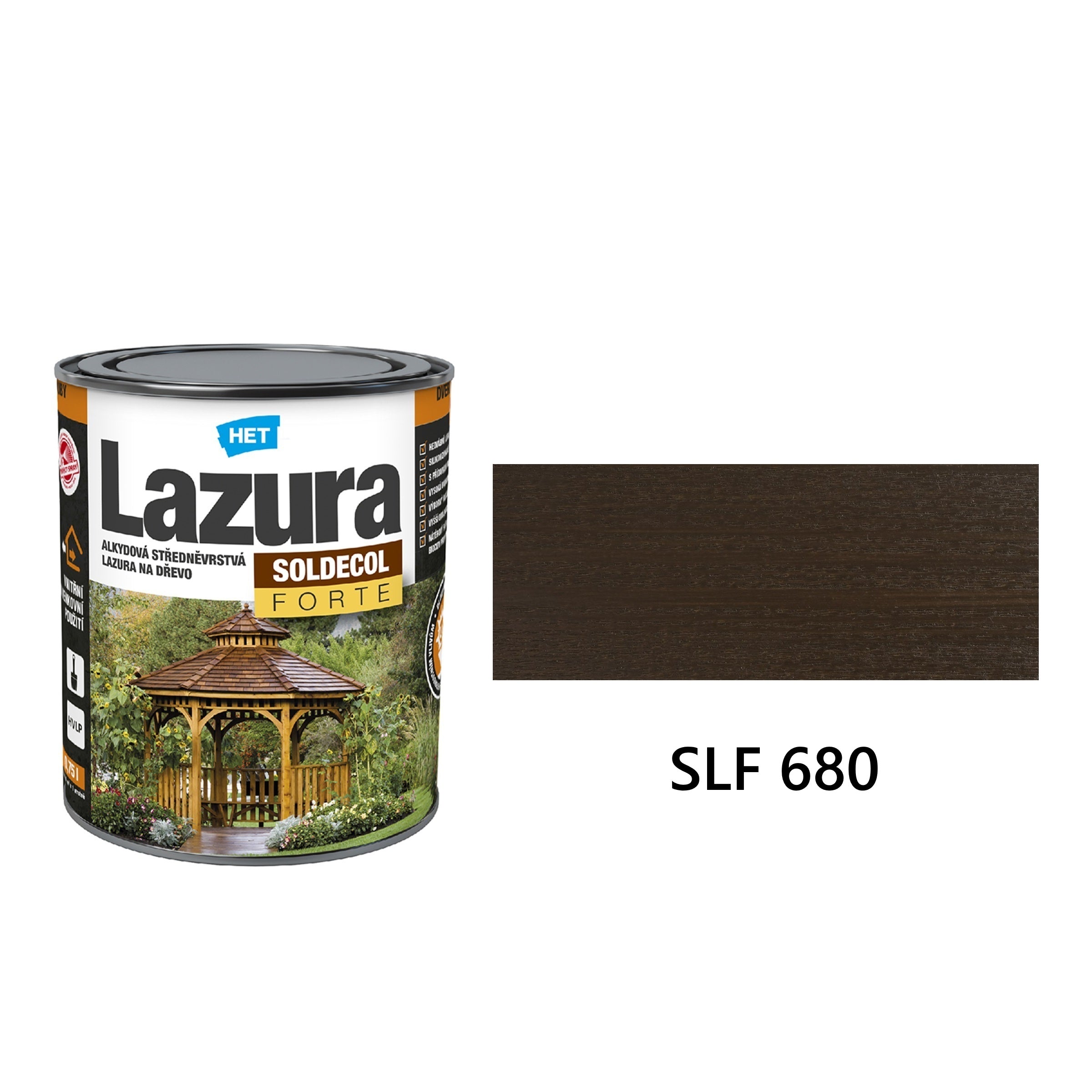 HET SOLDECOL Lazura FORTE středněvrstvá lazura na dřevo