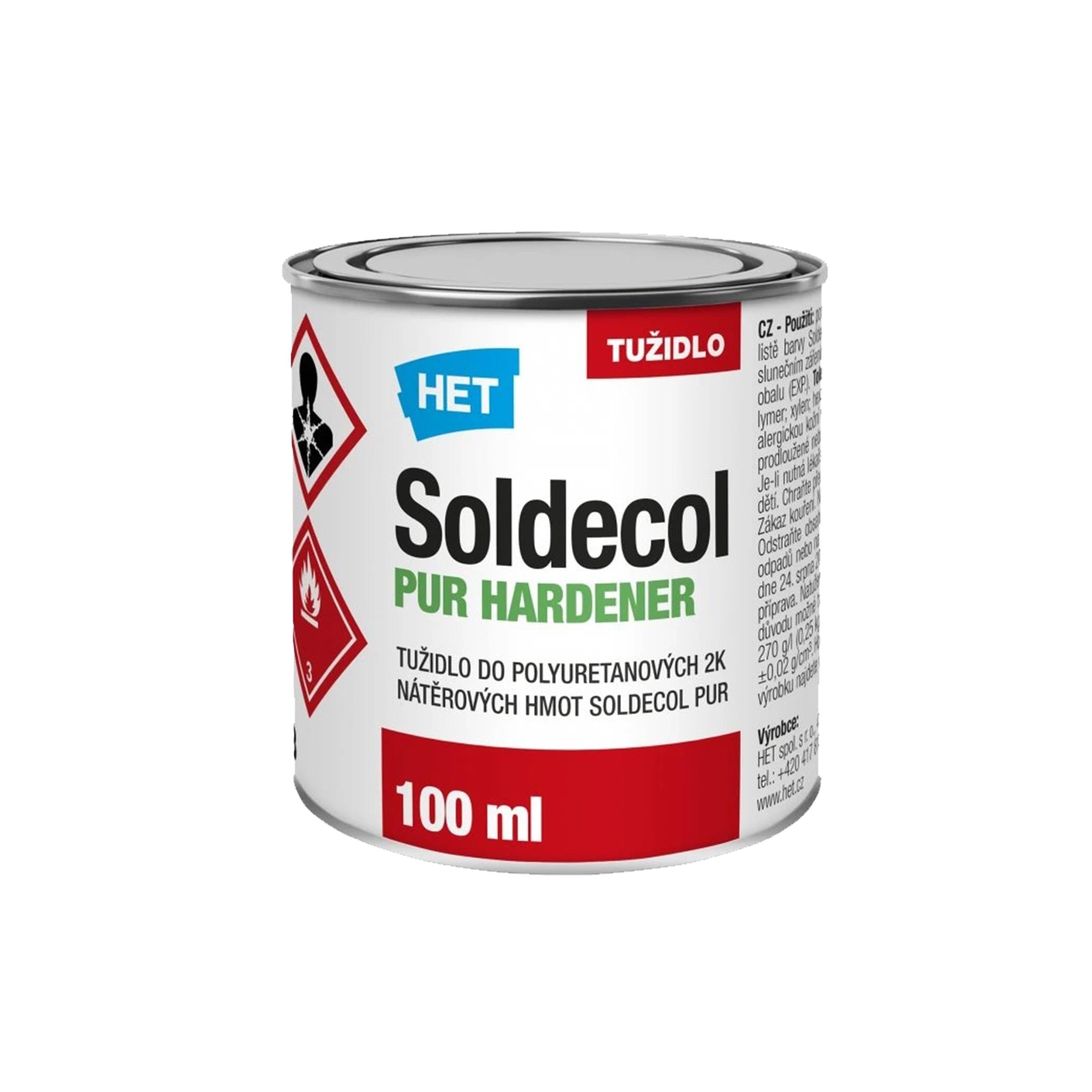 HET Soldecol PUR HARDENER tužidlo do polyuretanových nátěrových hmot 100 ml