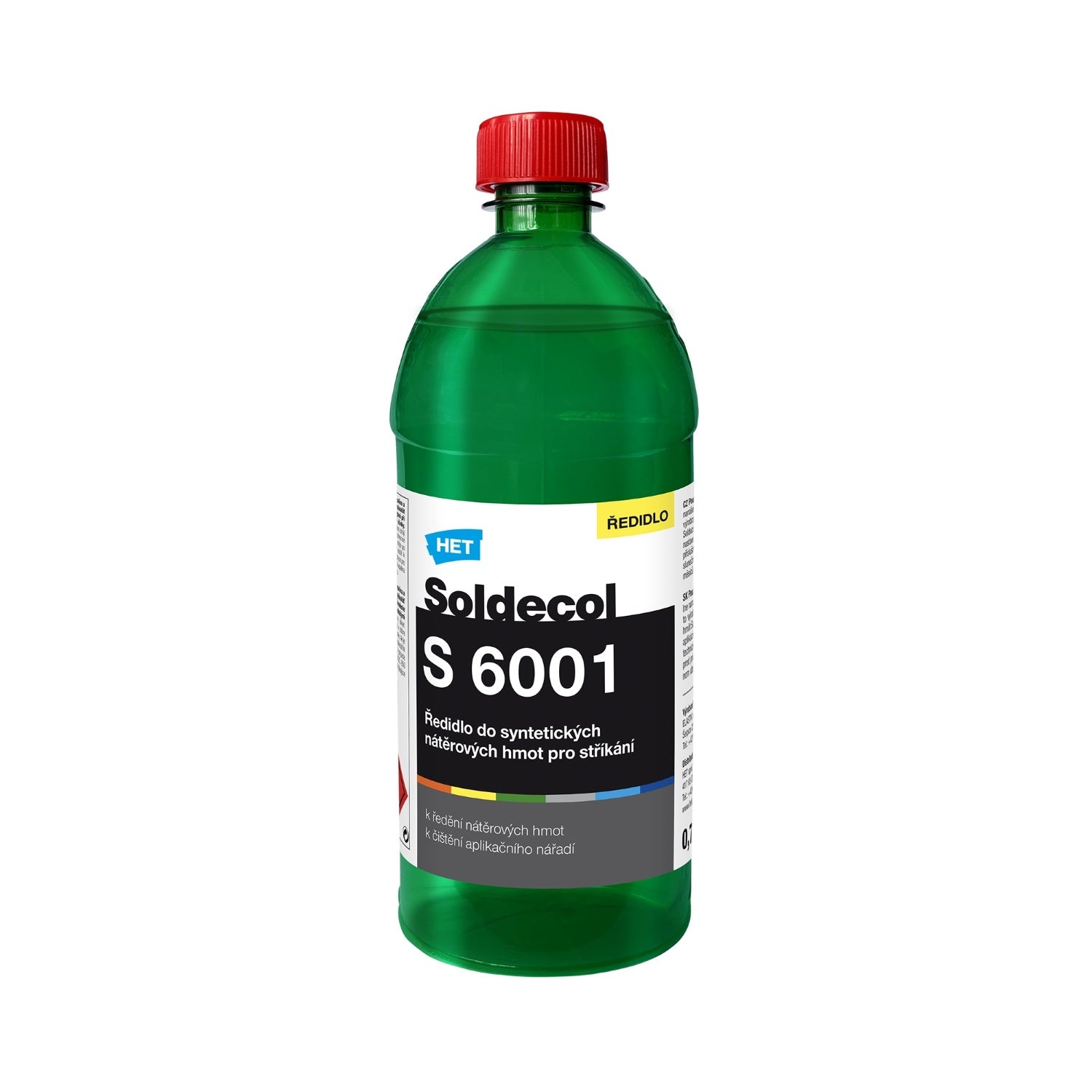 HET Soldecol S 6001 ředidlo do syntetických nátěrových hmot s rychlým zasycháním 0,7 l