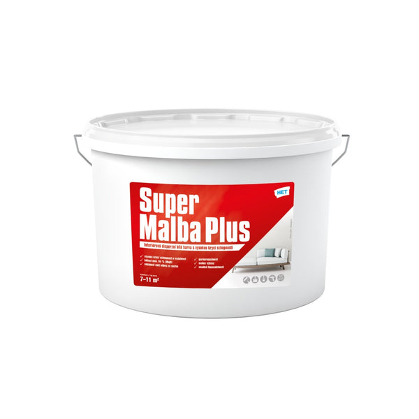 HET Super Malba Plus interiérová malířská bílá barva na zeď 25 kg