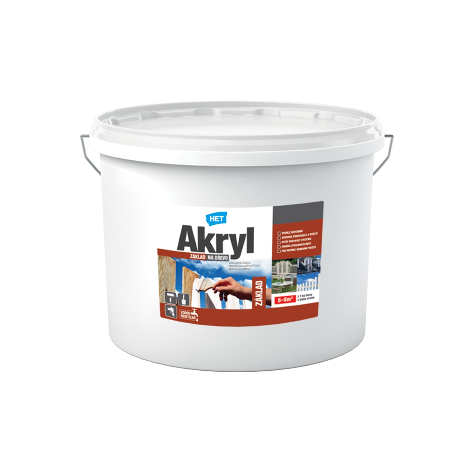 HET AKRYL ZÁKLAD NA DŘEVO základní barva na dřevo 12 kg