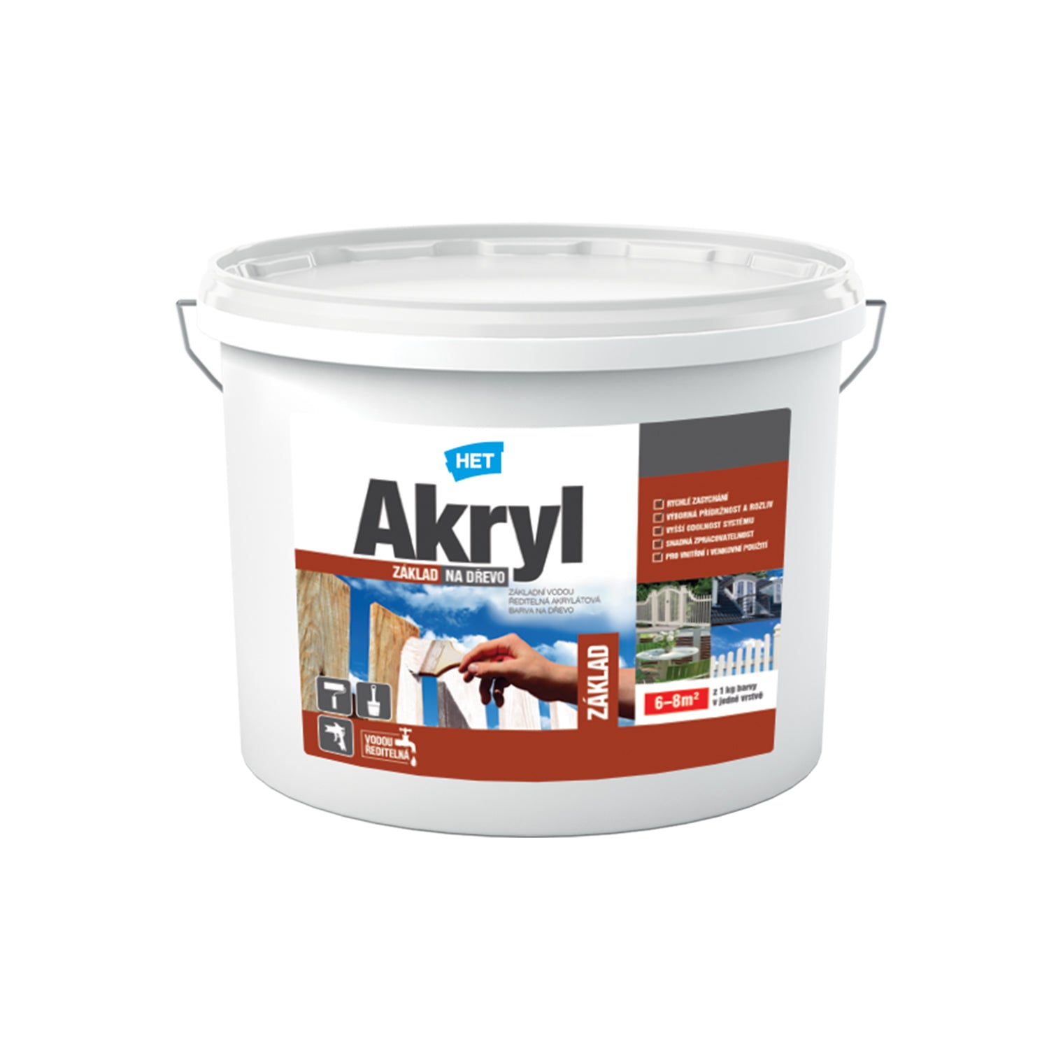 HET AKRYL ZÁKLAD NA DŘEVO základní barva na dřevo 3 kg