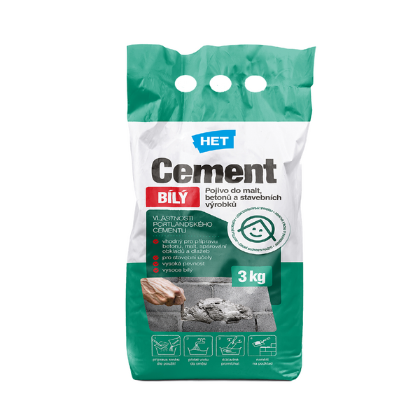 HET Cement BÍLÝ portlandský 3 kg