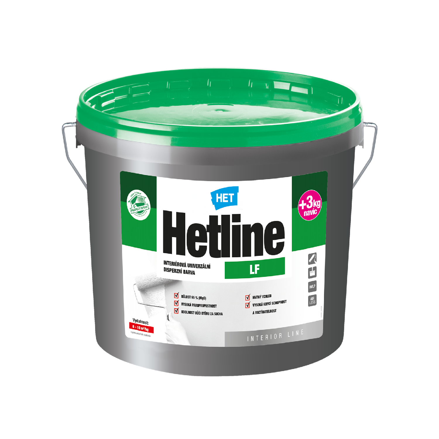 HET Hetline LF bílá disperzní akrylátová barva na zeď 15+3 kg