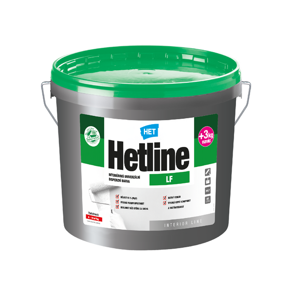 HET Hetline LF bílá disperzní akrylátová barva na zeď 15+3 kg