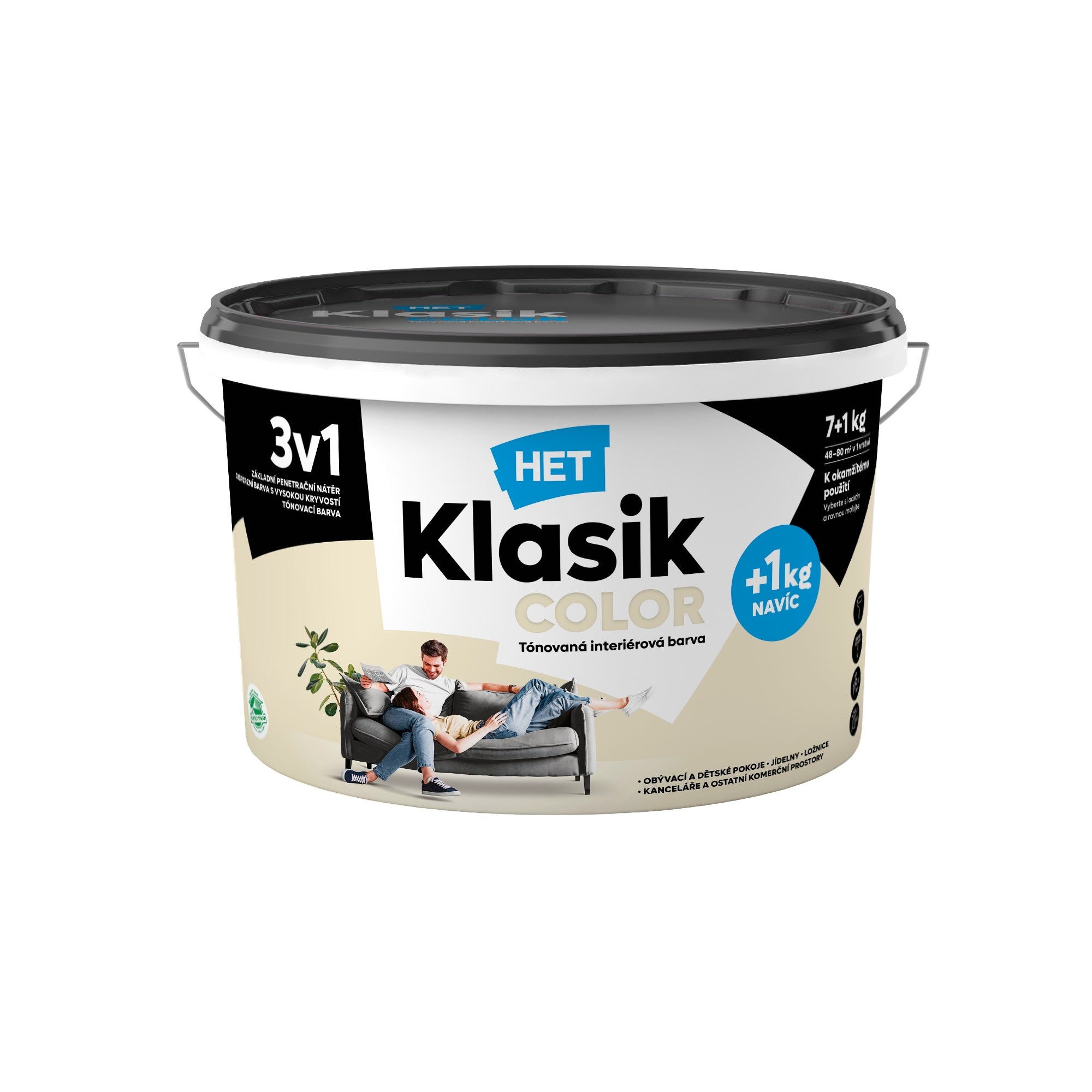 HET Klasik COLOR pastelová interiérová akrylátová otěruvzdorná barva na zeď_7+1kg_0017