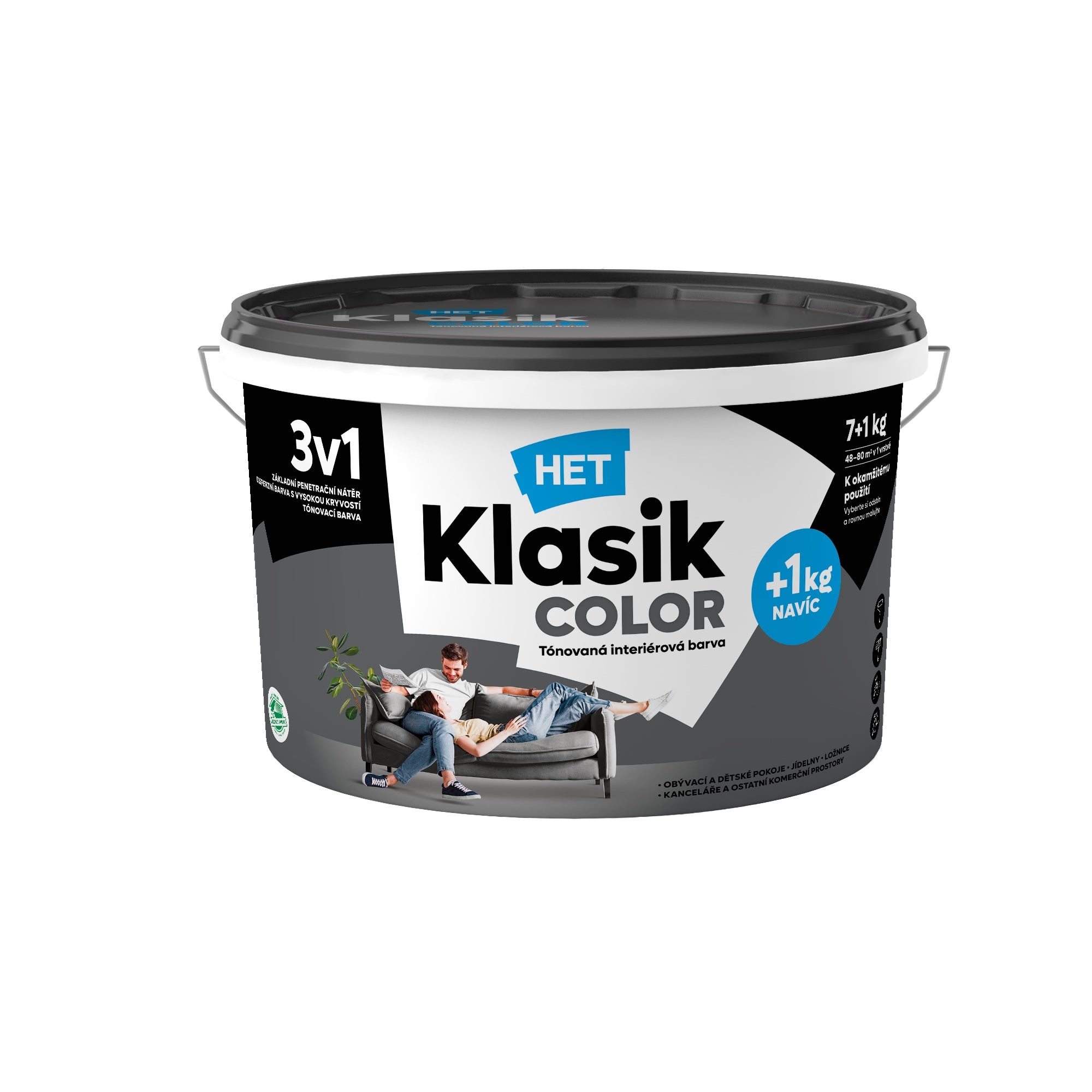 HET Klasik COLOR pastelová interiérová akrylátová otěruvzdorná barva na zeď_7+1kg_0187