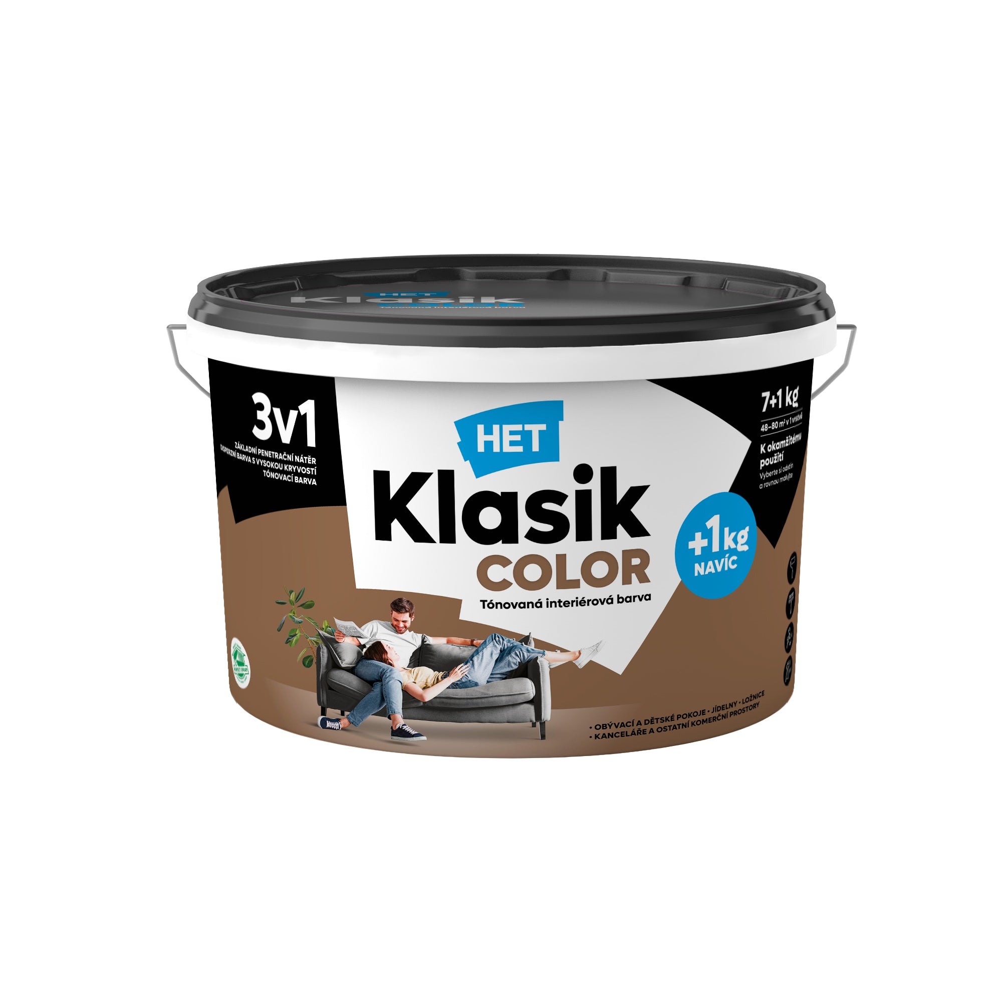 HET Klasik COLOR pastelová interiérová akrylátová otěruvzdorná barva na zeď_7+1kg_0277