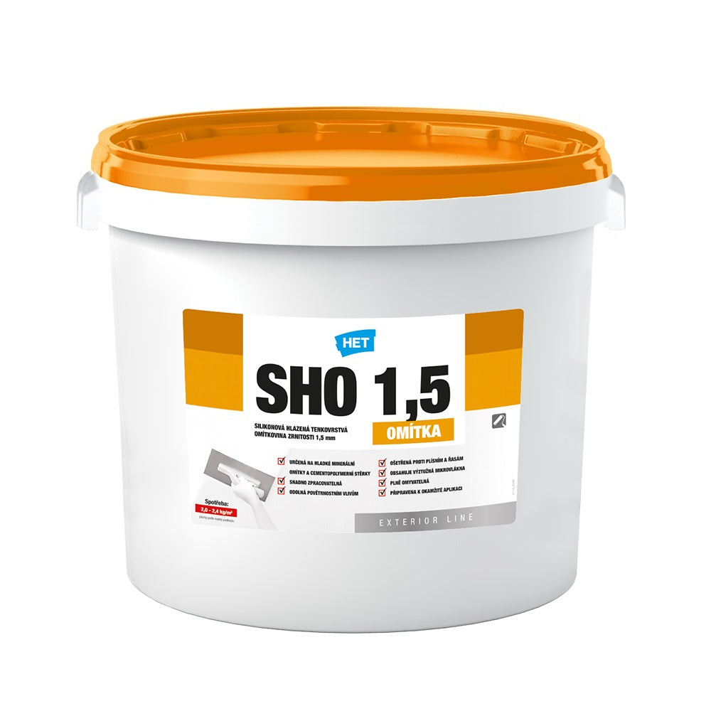HET SHO silikonová omyvatelná fasádní omítka 1,5