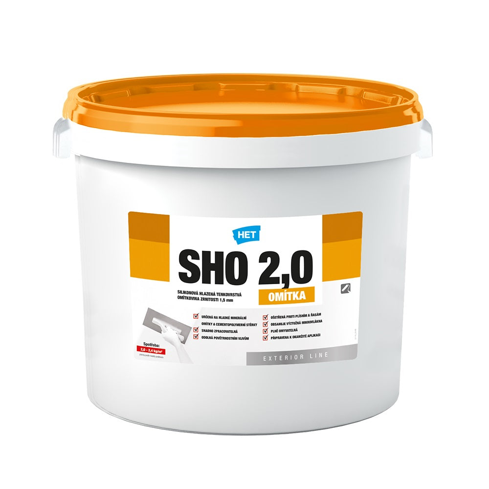 HET SHO silikonová omyvatelná fasádní omítka 2,0