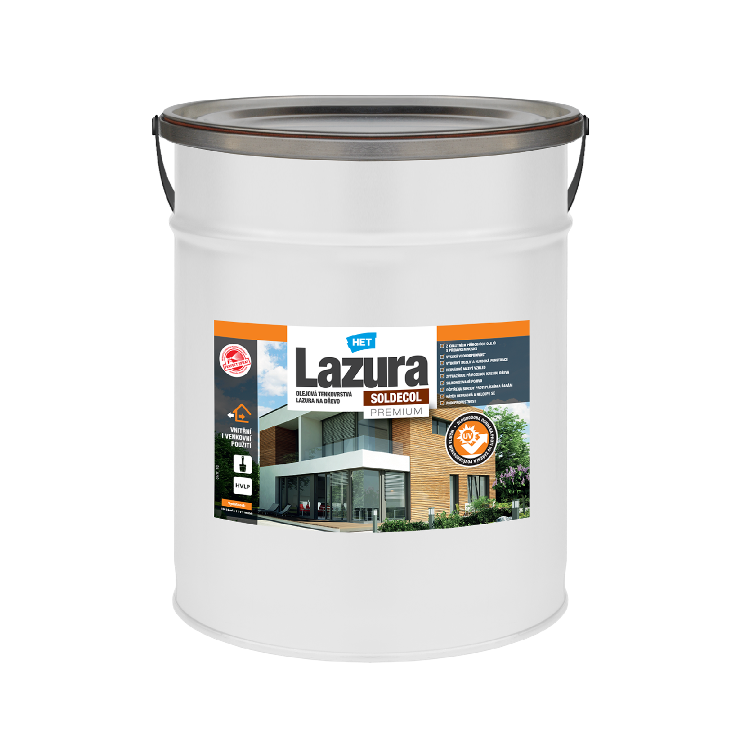 HET SOLDECOL Lazura PREMIUM tenkovrstvá olejová lazura na dřevo 5 l